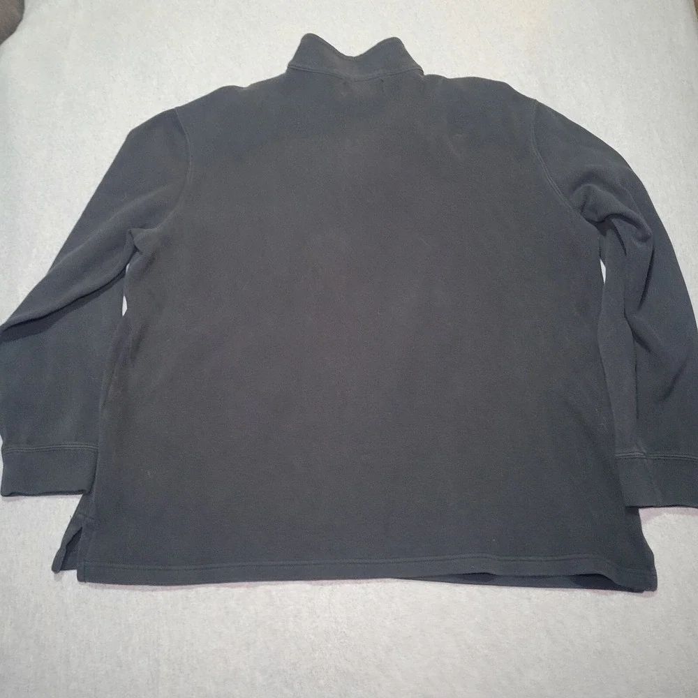Polo Ralph Lauren Mens Black Quarter Zip‎ Pullover Cotton Knit Sweater Purple